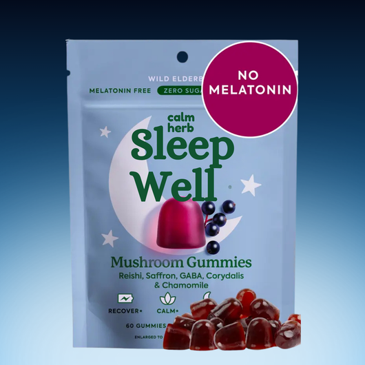 Mushroom Sleep Gummies – Melatonin Free, With Saffron for Deep Rest