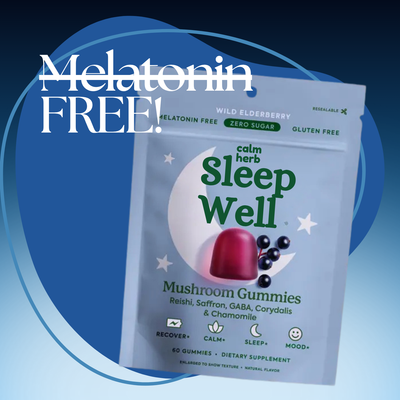 Mushroom Sleep Gummies – Melatonin Free, With Saffron for Deep Rest