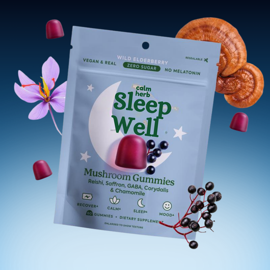 Mushroom Sleep Gummies – Melatonin Free, With Saffron for Deep Rest