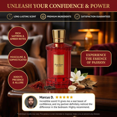 Men's Luxury Eau de Parfum Long-Lasting Saffron Amber and Woody Fragrance