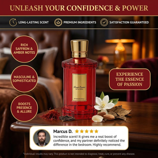 Men's Luxury Eau de Parfum Long-Lasting Saffron Amber and Woody Fragrance