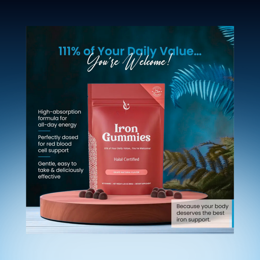 Vegan Iron Gummy Supplement with Vitamin C