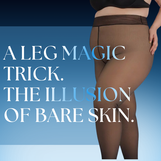 Plus Size Regular Fleece Lined Transparent Tights