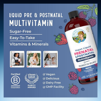 Vegan Liquid Prenatal & Postnatal Multivitamin Drops