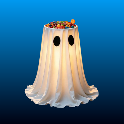 Halloween Light Up Ghost Candy Bowl Holder