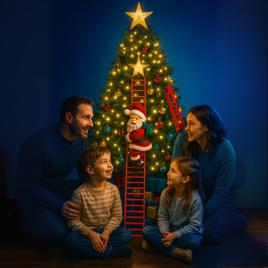 SANTA’S MAGIC –  Electric Climbing Santa Ladder Decoration