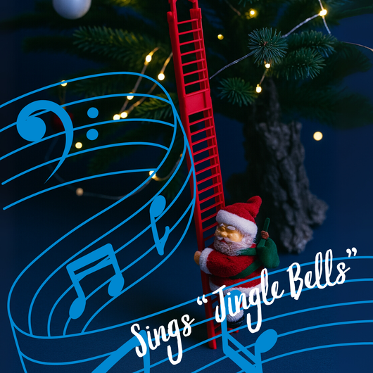SANTA’S MAGIC –  Electric Climbing Santa Ladder Decoration