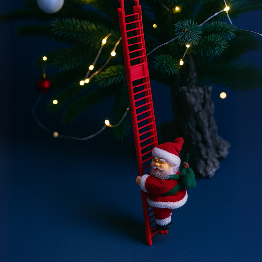 SANTA’S MAGIC –  Electric Climbing Santa Ladder Decoration