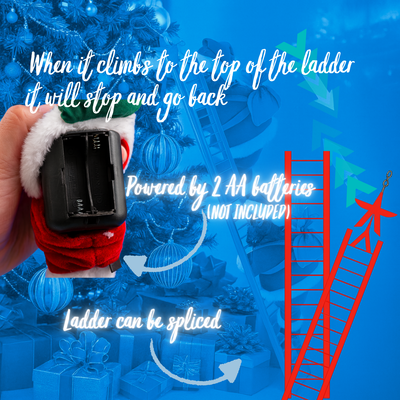 SANTA’S MAGIC –  Electric Climbing Santa Ladder Decoration