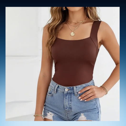 Seamless Slim Fit Tank with Built-In Bra