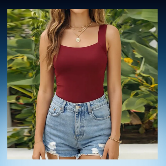 Seamless Slim Fit Tank with Built-In Bra