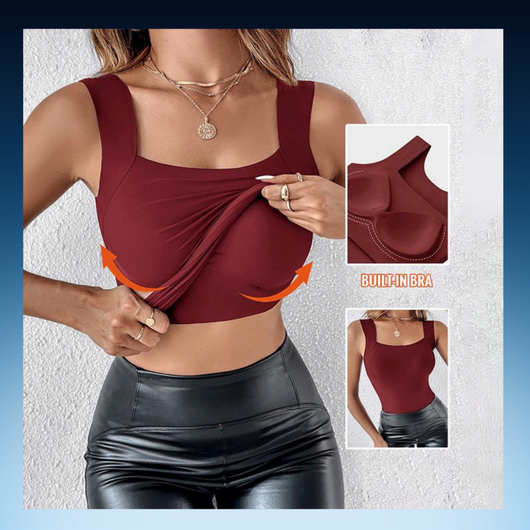 Seamless Slim Fit Tank with Built-In Bra