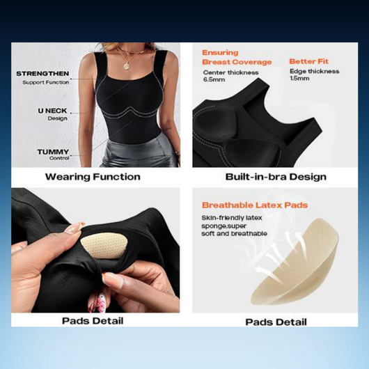 Seamless Slim Fit Tank with Built-In Bra