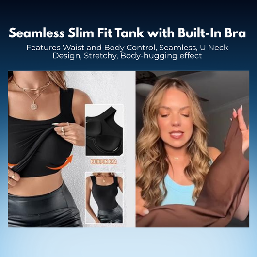 Seamless Slim Fit Tank with Built-In Bra