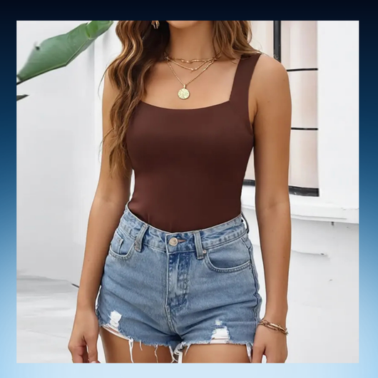 Seamless Slim Fit Tank with Built-In Bra