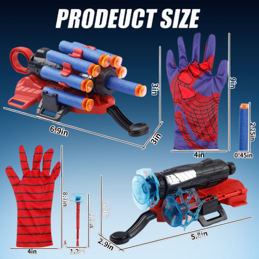 Spider Web Shooter Wrist Launcher Glove Set