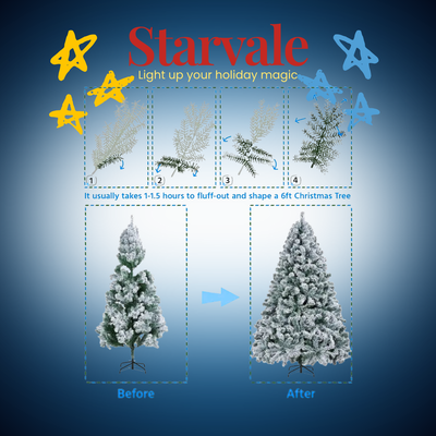 Starvale – SnowFlock Pre-Lit Christmas Tree