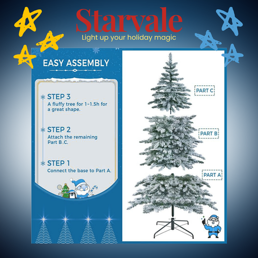 Starvale – SnowFlock Pre-Lit Christmas Tree