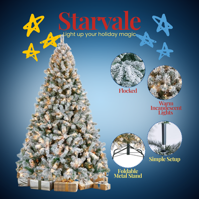 Starvale – SnowFlock Pre-Lit Christmas Tree