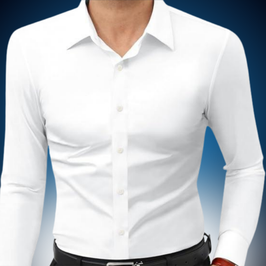 Stretch Slim Fit Dress Shirt - Wrinkle Free & Breathable