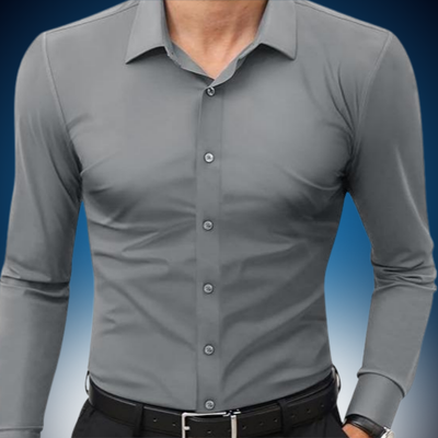 Stretch Slim Fit Dress Shirt - Wrinkle Free & Breathable