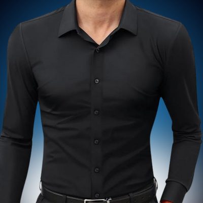 Stretch Slim Fit Dress Shirt - Wrinkle Free & Breathable