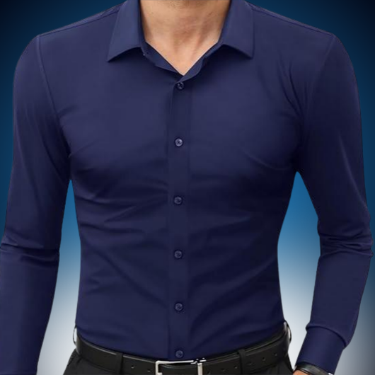 Stretch Slim Fit Dress Shirt - Wrinkle Free & Breathable