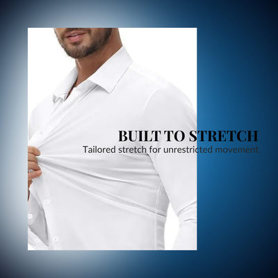 Stretch Slim Fit Dress Shirt - Wrinkle Free & Breathable