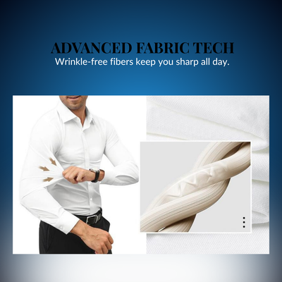 Stretch Slim Fit Dress Shirt - Wrinkle Free & Breathable