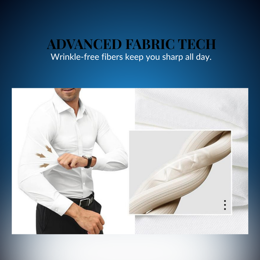 Stretch Slim Fit Dress Shirt - Wrinkle Free & Breathable