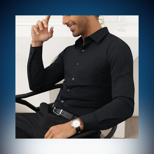 Stretch Slim Fit Dress Shirt - Wrinkle Free & Breathable