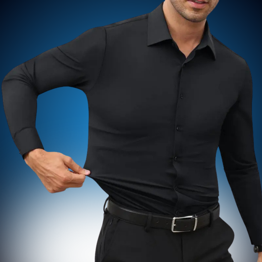 Stretch Slim Fit Dress Shirt - Wrinkle Free & Breathable