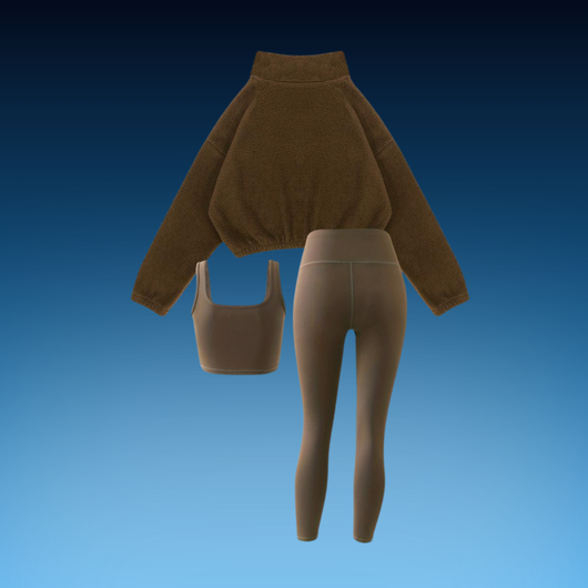 Women’s Solid Thermal Lined Tracksuit Set