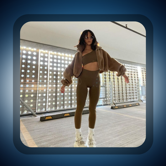 Women’s Solid Thermal Lined Tracksuit Set