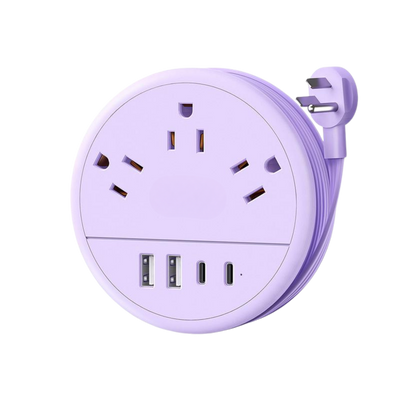 All-In-One Flat Cord Power Strip