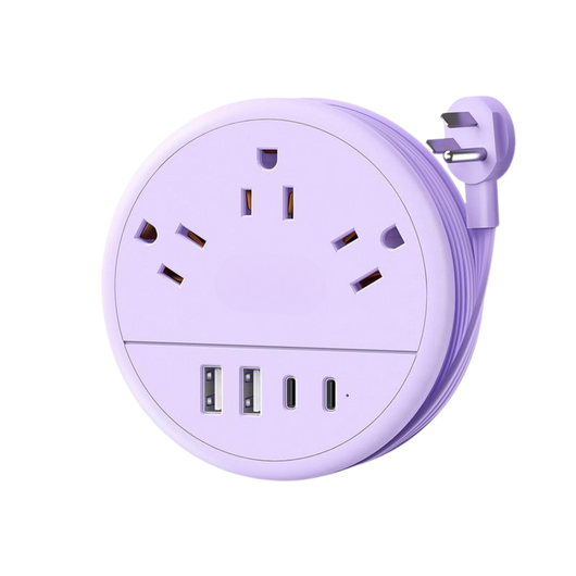 All-In-One Flat Cord Power Strip