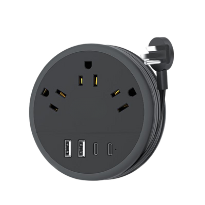 All-In-One Flat Cord Power Strip